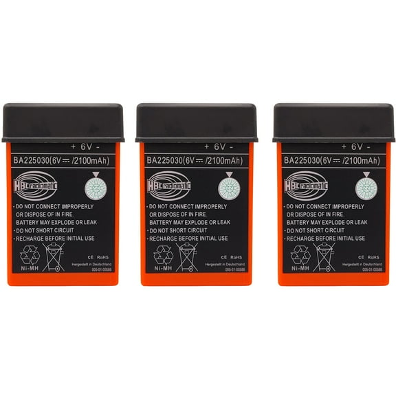 3 Pcs 6V 2100mAh BA225030 Ni-Mh Rechargeable Battery HBC Radiomatic Battery BA225030 for HBC Crane Remote Control Pump Truck Battery