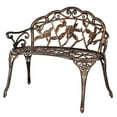 thumbnail image 2 of GoDecor 38.5" Park Patio Bench Cast Aluminum Chair, Cast Aluminum Garden Bench for  Indoor and Outdoor, Bronze, 2 of 8