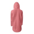 thumbnail image 6 of Holzkary Women's Casual Pullover Sweatshirt Long Sleeve Split Hem Hoodie Dress with Pocket Fashion Casual Warm Sweatshirt Long Sleeve O Neck Soft Solid Shirt Ladies Winter Sweatshirts Tops Pink S, 6 of 8
