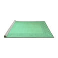 thumbnail image 2 of Ahgly Company Machine Washable Indoor Square Abstract Turquoise Blue Contemporary Area Rugs, 7' Square, 2 of 4