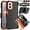 Black/Orange, variant on For Motorola Moto G Power 5G 2024 Phone Case, with [Built-in Screen Protector] Holster Belt Clip for Moto G Power 5G 2024 Ebizware Military Grade Heavy Duty Shockproof Rugged Kickstand Cover - Black