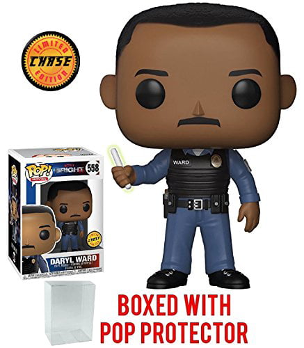 Funko Pop! Movies: Netflix Bright - Daryl Ward with Wand CHASE Variant  Limited Edition Vinyl Figure (Bundled with Pop Box Protector Case)