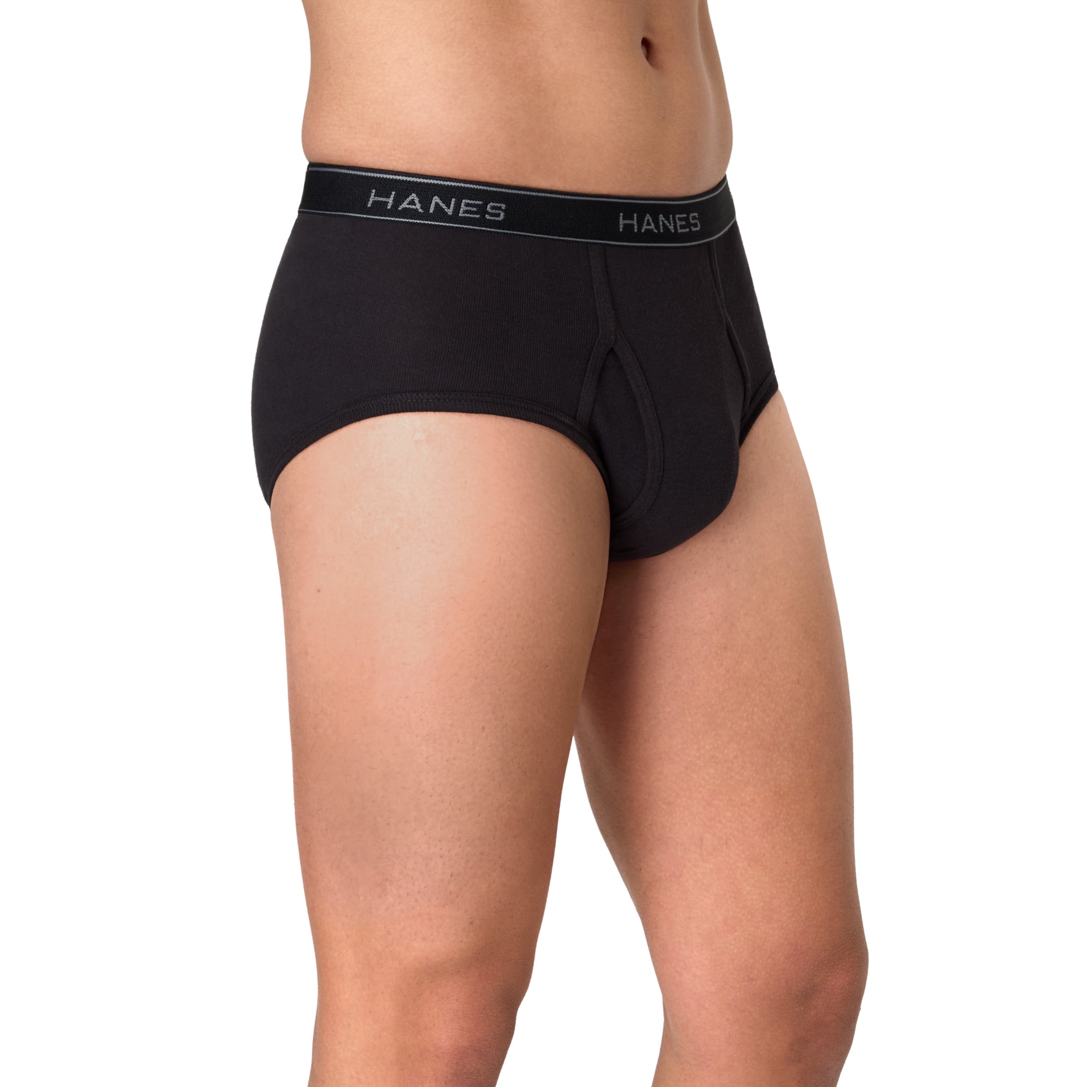 Hanes Men's Mid-Rise Brief Underwear Pack, Dyed Cotton, 10-Pack