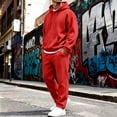 thumbnail image 6 of Mens Athletic Outfit Sets Zeliretfy Men's Hoodies Tracksuit Sweatsuit Sweatshirt and Sweatpant for Men 2 Piece Sets, Pullover Shirts and Pants Sportswear Set, 6 of 7