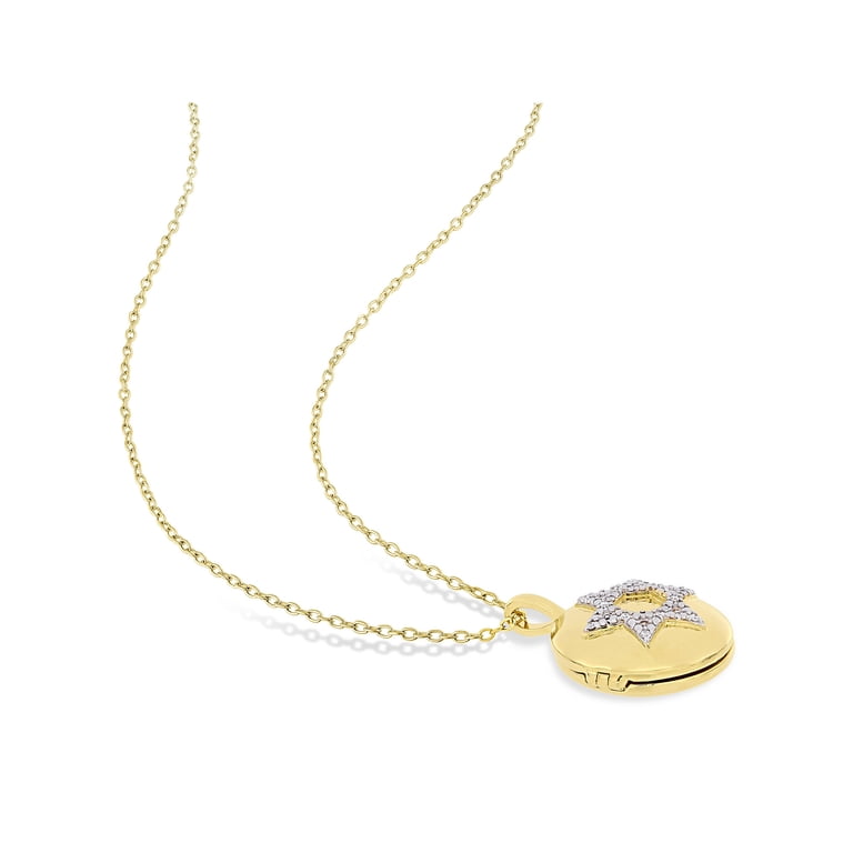 Diamond-Accent Star Of David Locket Necklace photo 3