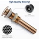 thumbnail image 4 of Desagüe de lavabo de baño con rebosadero, tapón de desagüe emergente para lavabo, núcleo de rebote emergente universal, 4 of 7