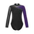 thumbnail image 3 of TiaoBug Gymnastics Leotard for Girls Athletic Dance Skating Jumpsuit Ballet Unitards Purple 14, 3 of 7