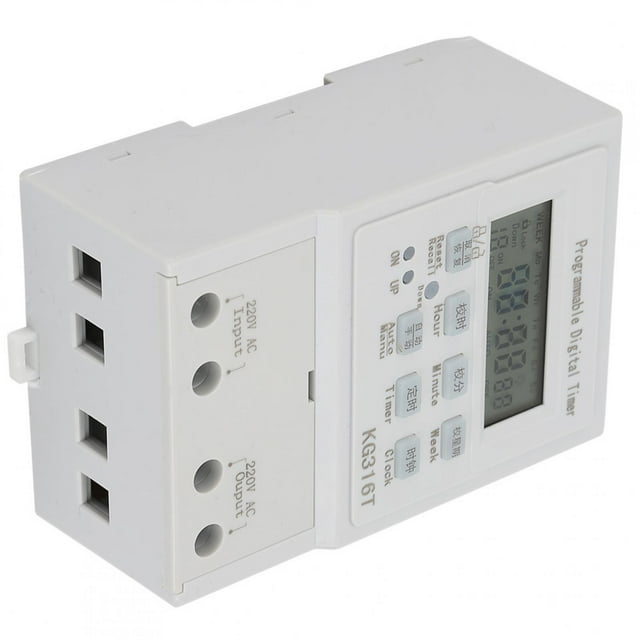 Wchiuoe Programmable Time Switch, Digital Time Switches, Weekly Household DIY For Lights For Electrical Appliances