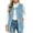 Sky Blue Mid Length, variant on Women's Cozy Fleece Sleeveless Vest V Neck Open Front Loose Fit Plush Waistcoat Casual Fall Winter Warm Layering Gilet Outerwear Wine