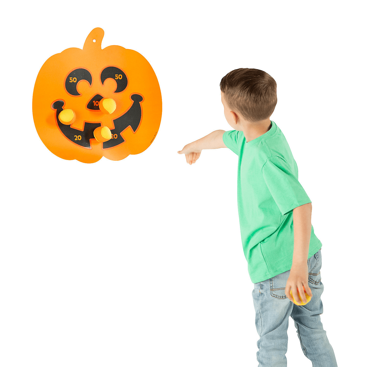Pumpkin Dartboard, Halloween, Party Favors, Toys, 5 Pieces