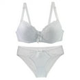 thumbnail image 2 of GILIGEGE Push Up Bra and Panty Sets for Women Underwear Sets for Women Full Coverage Bra Women's Underwire Lace Bras Pu Sh Up Bra and Bikini Pan Ties Sets White 80B, 2 of 5