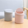 thumbnail image 2 of KQJQS Mini Trash Can with Lid Small Desk Countertop Garbage Cans for Tiny Waste Basket Pink, 2 of 5