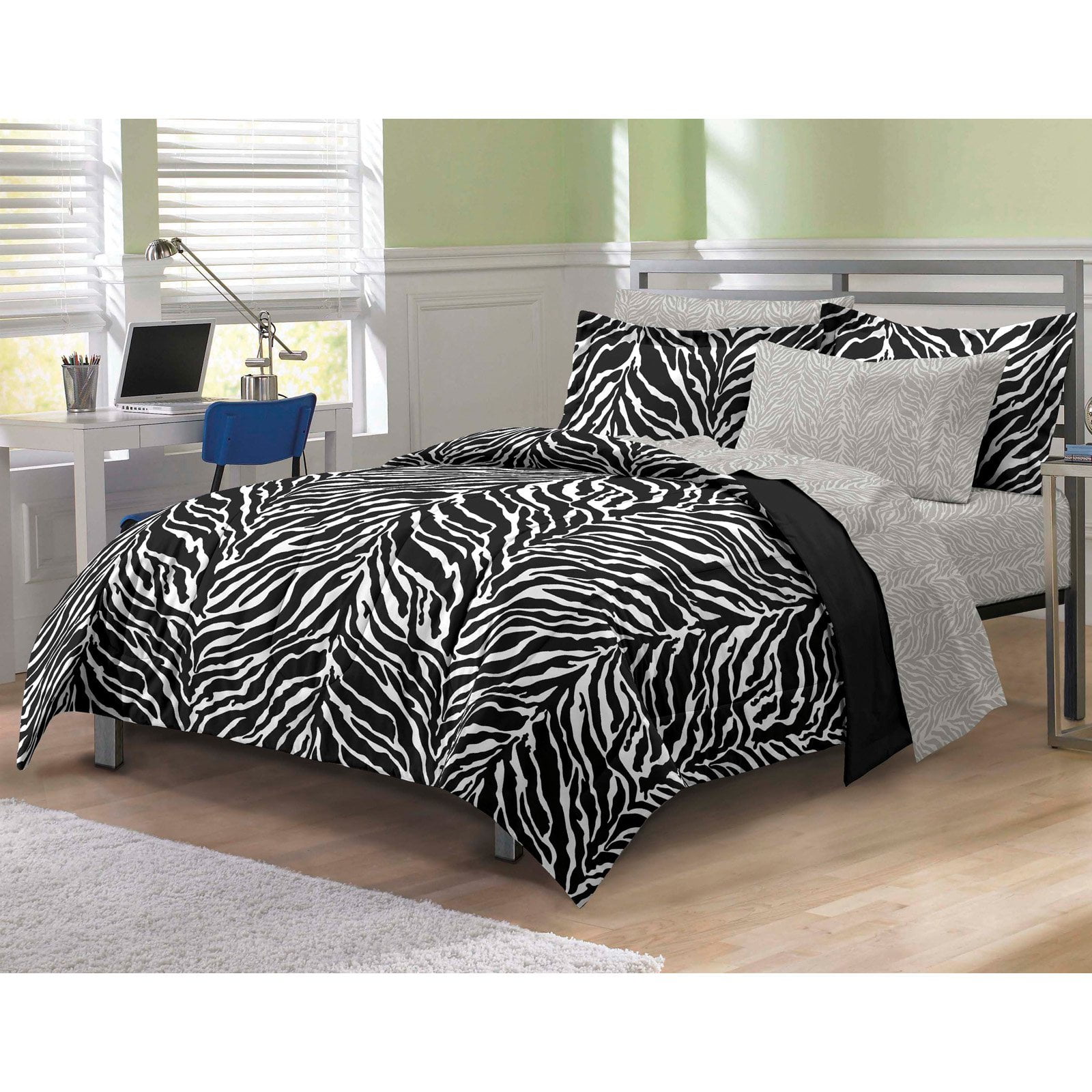 My Room Zebra Complete Bed In A Bag Bedding Set Black White My Room Zebra Complete Bed In A Bag Bedding Set Black White Com