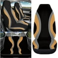 thumbnail image 3 of Pzuqiu Brown Car Seat Covers Full Set Breathable Automotive Seat Covers Anti Slip Seat Protectors Universal Fit for Most Automotive Cars SUV Trucks, 3 of 7