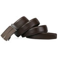 thumbnail image 5 of Sendefn Men's Leather Belt Automatic Ratchet Buckle Slide Belt for Dress Casual Trim to Fit with Gift Box(B-coffee-24,28'' to 46'' WAIST ADJUSTABLE), 5 of 7