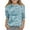 Blue #01, variant on Kukoosong Girls Summer Tops Toddler Crew Neck 3/4 Sleeve Pullover Tops Baby Girl Clothes Print T-Shirts for 5 Years
