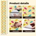 thumbnail image 5 of Peel and Stick Wallpaper Colorful Popsicles Yellow Wall Mural 17.7in x 9.8ft Self Adhesive Removable Wall Paper Renter Friendly Wallpaper for Nursery Bedroom Cabinets, 5 of 8