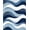 Blue, Pattern 1, variant on Flatwoven High Traffic Area Rug, Linear Wave Runner with Smooth Curved Interlocking Bands, Non Slip, Stain Resistant, Washable Area Rugs for Living Room, Bedroom(Blue, 2X3)