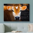 thumbnail image 2 of wall26 Canvas Print Wall Art Vibrant Brown Country Farm Cow Calf Portrait Nature Animals Photography Realism Rustic Scenic Landscape Wilderness Zen Colorful for Living Room, Bedroom, Office - 16&quot, 2 of 5