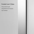 thumbnail image 5 of HUTWIFE 36'' x 80" Fiberglass White Exterior Door with Frosted Glass, Glass Front Entry Door with 4-9/16" Deep White Frame and Brickmould, Left Hand Inswing Opening, 5 of 8
