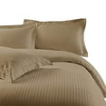 thumbnail image 1 of Splendid - Luxurious Quality 2 PC 600 TC Cotton Duvet cover set (Stripe Taupe, Twin)- Easy to care, Super Soft & Durable - Zippered Closure with Corner Ties, 1 of 3
