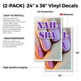 thumbnail image 2 of Nail Spa (2-PACK) 24" x 36" Vinyl Decals | Sign Insert Peel & Stick Decals Stickers Window Signs, 2 of 2