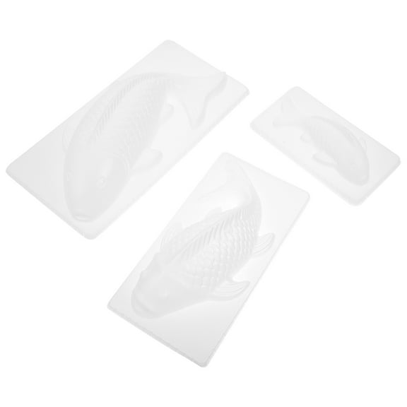 WHAMVOX Fish Molds 3Pcs White Color Compact Lightweight Suitable For Family Gatherings Non-Stick