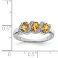 thumbnail image 2 of 925 Sterling Silver Rhodium Citrine and Diamond Ring, 2 of 2