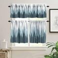 thumbnail image 5 of Foggy Forest Curtain Set, Green Coniferous Tree Silhouette Mist Landscape Window Valances and Tier Set for Kitchen Living Room, 54''x18'' & 27''x36''x2, 3 Panels, 5 of 5