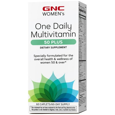 GNC One Daily Multivitamin 50 Plus | 60 Caplets