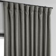 thumbnail image 3 of Exclusive Fabrics  Faux Linen Extra Wide Room Darkening Curtains (1 Panel) Blazer Grey 100 X 96 96 Inches, 3 of 5