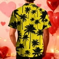 thumbnail image 6 of Blczomt Button Down Men's Shirts Short Sleeve Oversized Yellow Hawaiian Soft Shirt Graphic Summer Button Up Men Clothes, 6 of 9