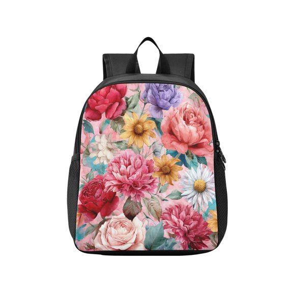Toddler Backpack Fantasy Art Floral Pattern Waterproof Lightweight Backpack Casual Mini Daypack for Daycare & Travel