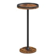 thumbnail image 3 of HOOBRO Small Round Side Table, Drink Table, Coffee Martini Table with Pedestal for Small Spaces in Living Room, Bedroom, Sofa Couch, Rustic Brown BF168BZ01, 3 of 11