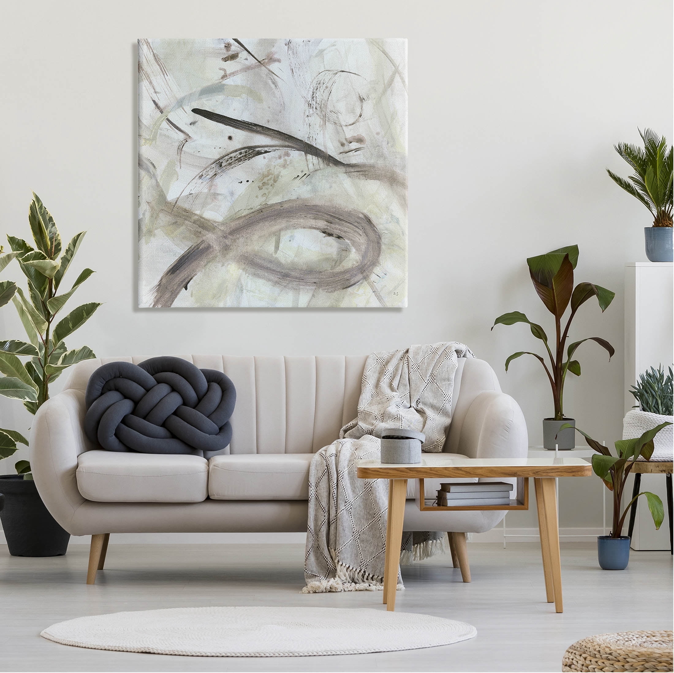 Stupell Industries Abstract Fluid Shapes Arrangement Painting Gallery Wrapped Canvas Print Wall Art, Design by Susan Jill