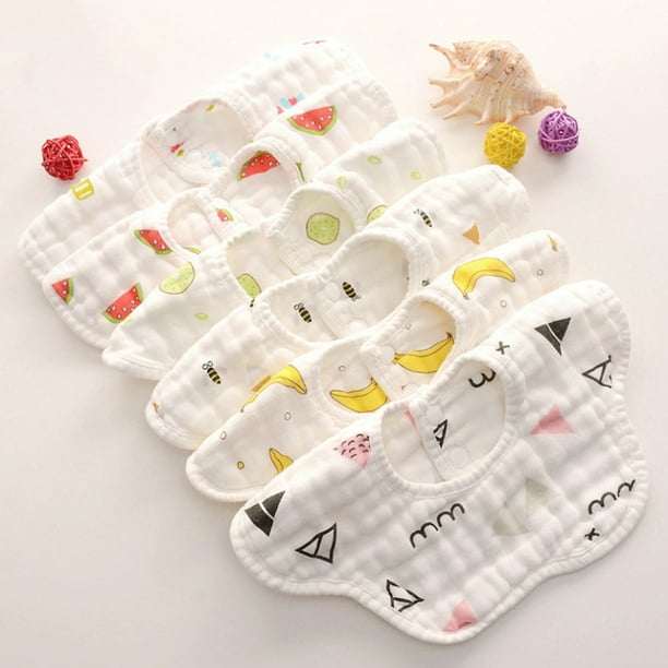 Windfall Muslin Bibs,Baby Bandana Drool Bibs 360 Bibs for Boys Girls