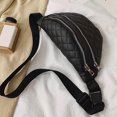 thumbnail image 4 of Bolso Riñonera a la moda para el pecho, riñonera para mujer, riñonera de cuero PU para teléfono, 4 of 9
