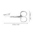 thumbnail image 2 of Unique Bargains 1 Pc Women 2.0A Scissors Eyebrow Trimmer Scissors For Beauty Parlor Stainless Steel Silver Tone, 2 of 4
