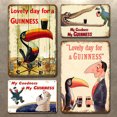 thumbnail image 2 of Póster Guinness Placa Metal Vintage Pintura Hierro Rectangular 20x30cm 4 Uds., 2 of 9