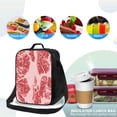 thumbnail image 4 of Lsque Red Meat Lunch Bag Lunch Box for Women Men Reusable Insulated Lunch Tote Bag,Leakproof Thermal Cooler Sack Food Handbags Case High Capacity, 4 of 9