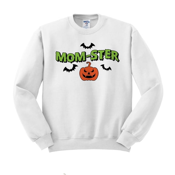 Momster Sweatshirt Unisex Large White