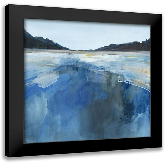 PI Studio 12x12 Black Modern Framed Museum Art Print Titled - Blue Glacier Bay