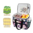 thumbnail image 2 of FORMRS Insulated Cooler Bag 24 Cans Capacity Soft Leakproof Lunch Box with Side Pockets, Pink and Purple Plaid Pattern, 2 of 7