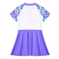 thumbnail image 4 of Zaldita Kids Girls Mock Neck Short Sleeve Swim Dress Summer Beach Bathing Suit Holiday Beach Wear Light Purple 12, 4 of 6