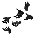 thumbnail image 3 of Pack of 3 Wall Mounted Creepy Hands with Lighted Candles Spooky Halloween Wall Hands Hangers Decor Gothic Hanging Wall Art Included Install Screws for Halloween Home Wall Decor(Style A+B), 3 of 9