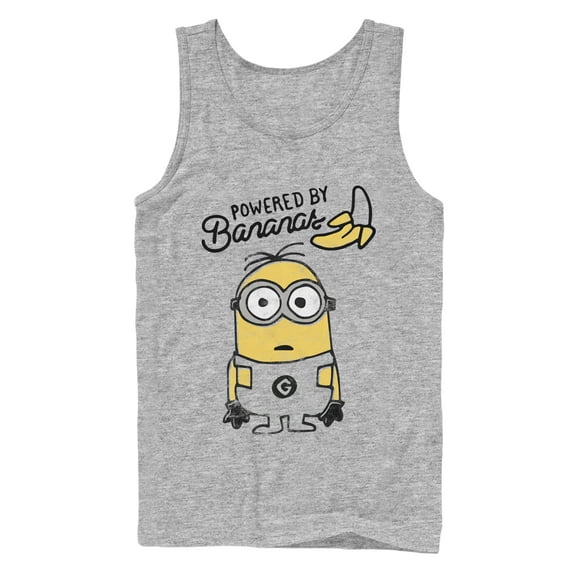 Men's Despicable Me Minion Powered By  Tank Top Athletic Heather Small
