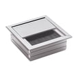 thumbnail image 1 of Lefu Couvercle de Trou de Passe-Fil Carré Noir/argent Alliage d'Aluminium 80*80MM, 1 of 4