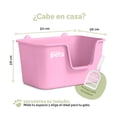 thumbnail image 4 of Arenero Para Gato Caja De Arena Mediano Con Pala Esquimal Pets Color Rosa, 4 of 6