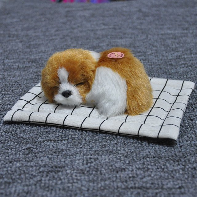 Estera de tela de simulación de mascota del año del perro llamará a la siesta, regalo de perro, juguete de regalo, coche