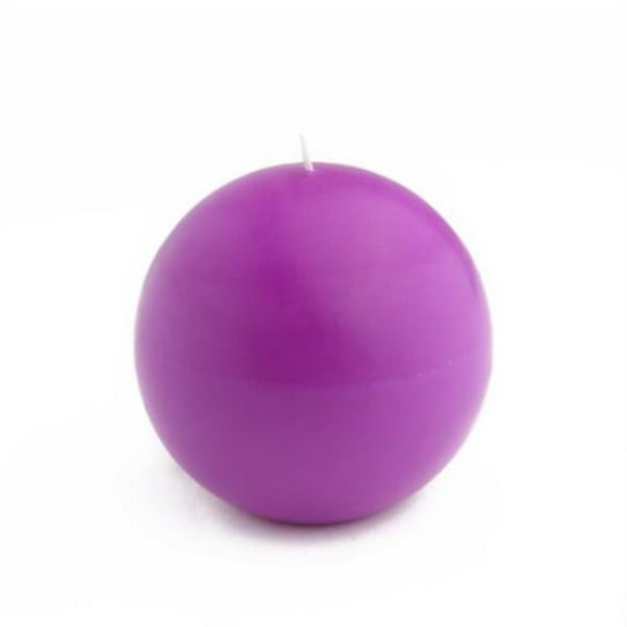 Jeco CBZ-034-6 4 in. Ball Candles, Purple - 12 Piece